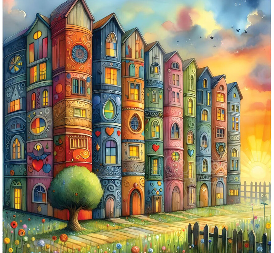 Yazz Puzzle Book Town Puzzle 1023pcs