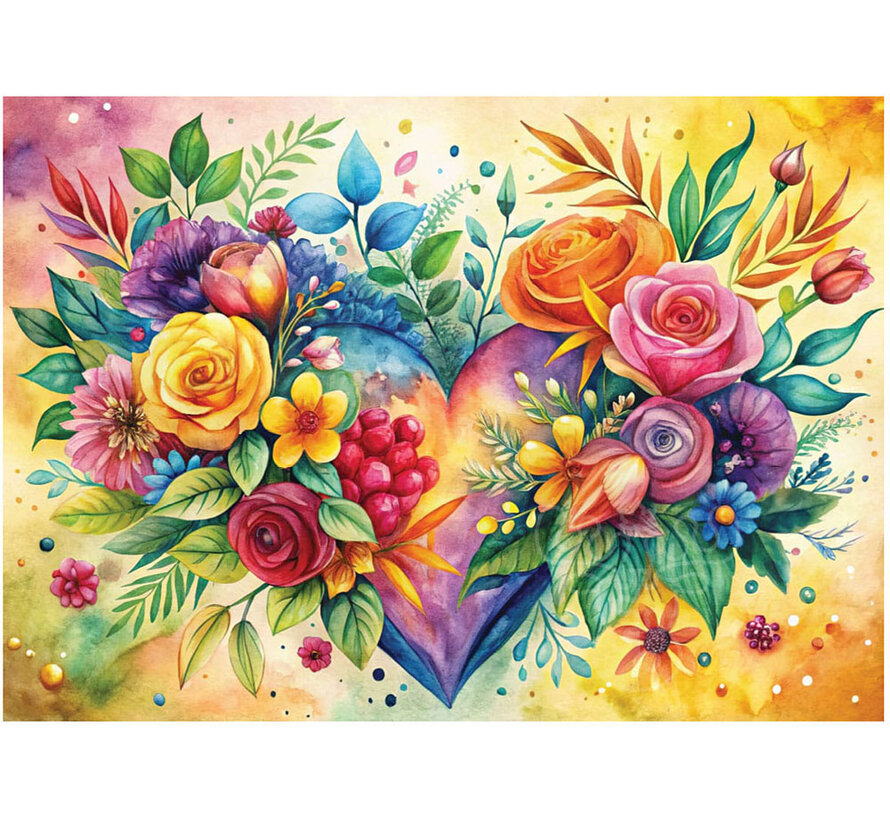 Yazz Puzzle Flower Heart Puzzle 1000pcs