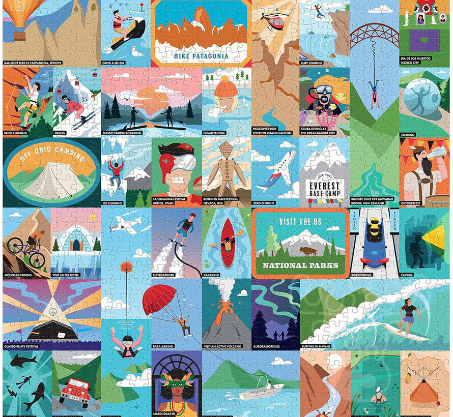 Ridley's 50 Thrilling Experiences for Adventure Seekers Puzzle 1000pcs