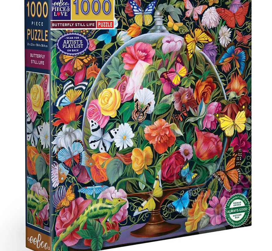 eeBoo Butterfly Still Life Puzzle 1000pcs