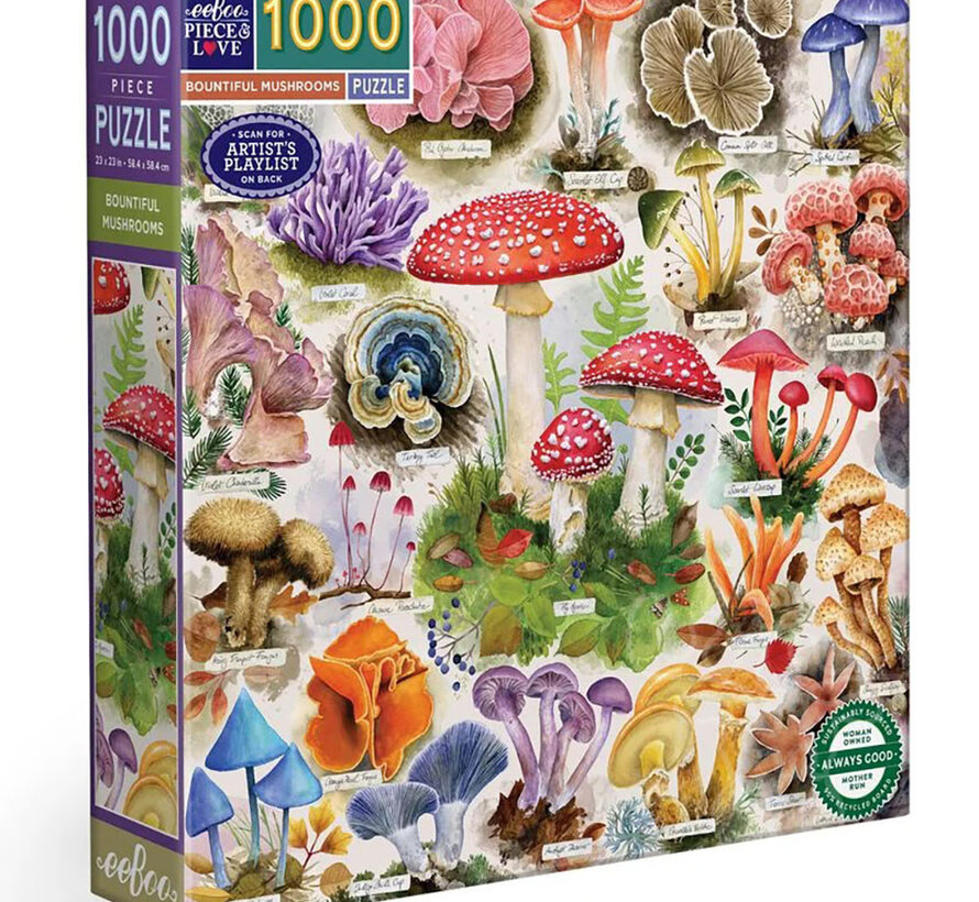 eeBoo Bountiful Mushrooms Puzzle 1000pcs