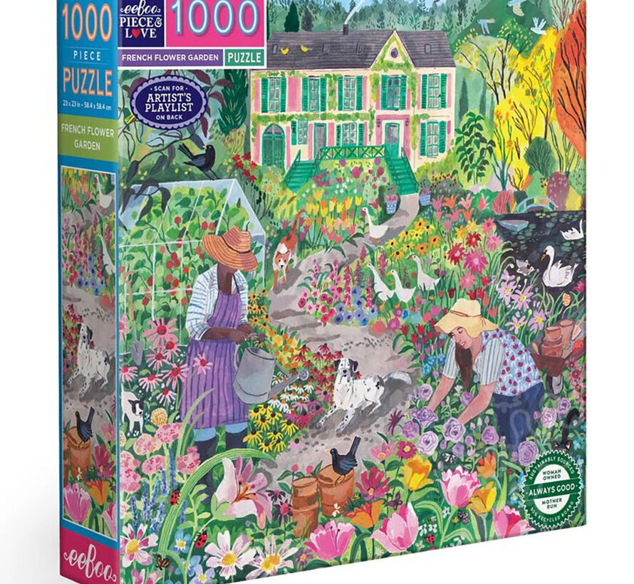 eeBoo French Flower Garden Puzzle 1000pcs