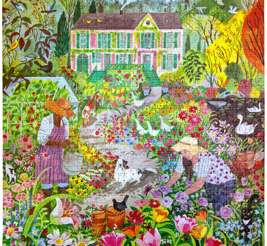 eeBoo French Flower Garden Puzzle 1000pcs