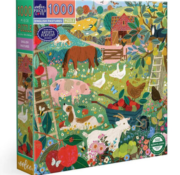 EeBoo eeBoo English Pastures Puzzle 1000pcs