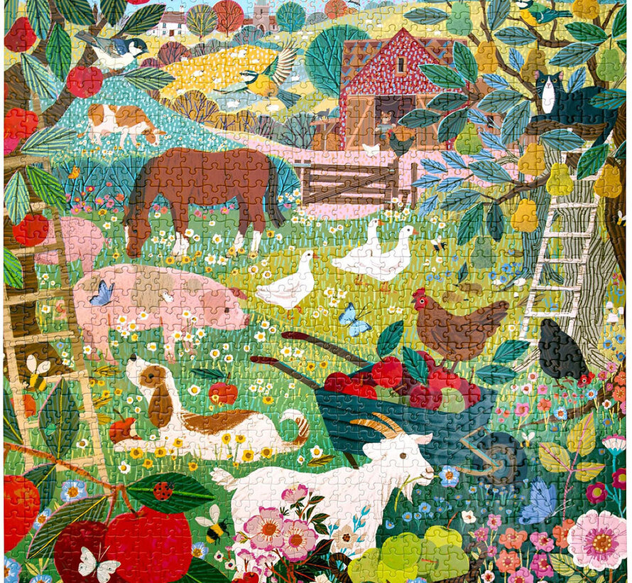 eeBoo English Pastures Puzzle 1000pcs