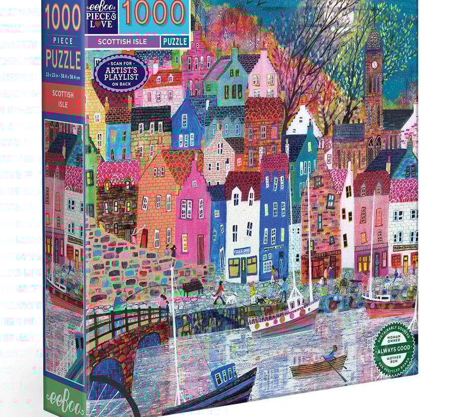 eeBoo Scottish Isle Puzzle 1000pcs