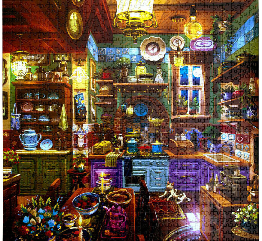 eeBoo Midnight Kitchen Puzzle 1000pcs