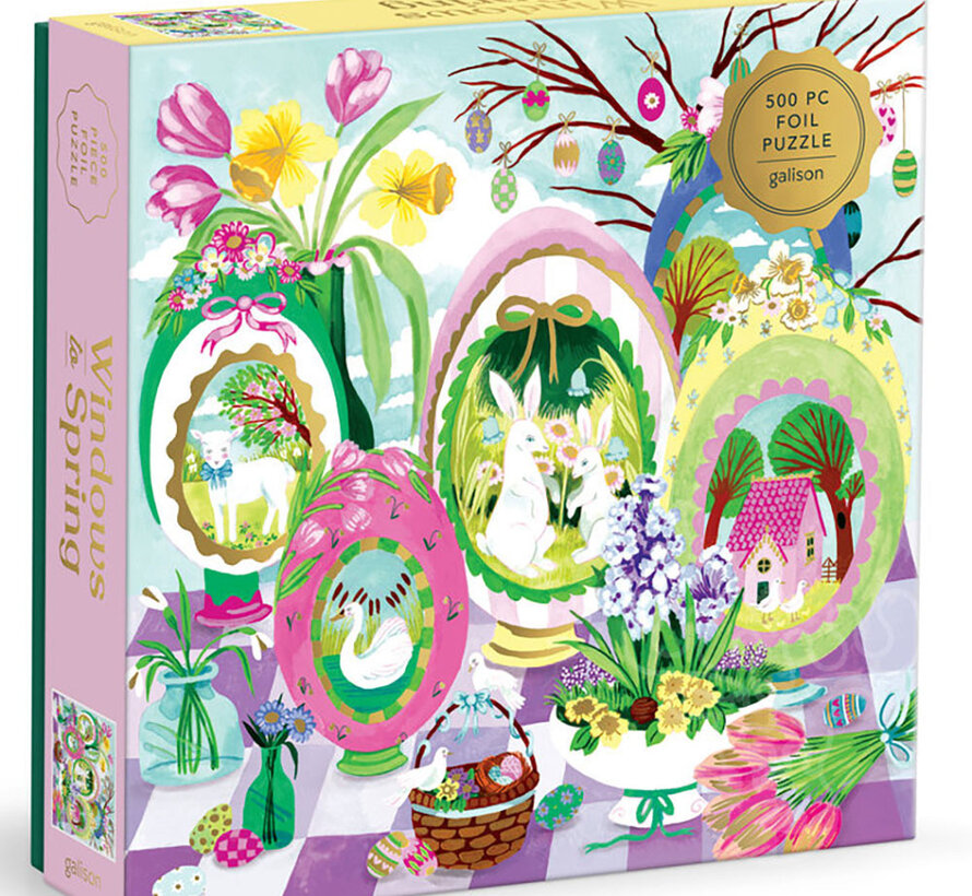 Galison Windows To Spring Foil Puzzle 500pcs