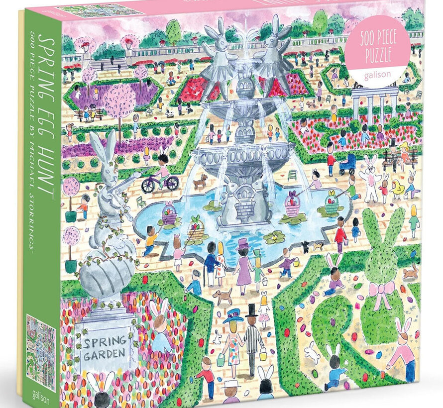 Galison Michael Storrings Spring Egg Hunt Puzzle 500pcs