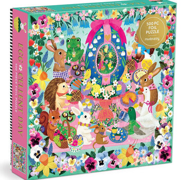 Mudpuppy Mudpuppy Egg-cellent Day Foil Puzzle 500pcs