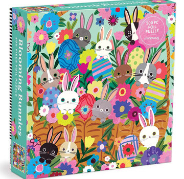 Mudpuppy Mudpuppy Blooming Bunnies Foil Puzzle 500pcs