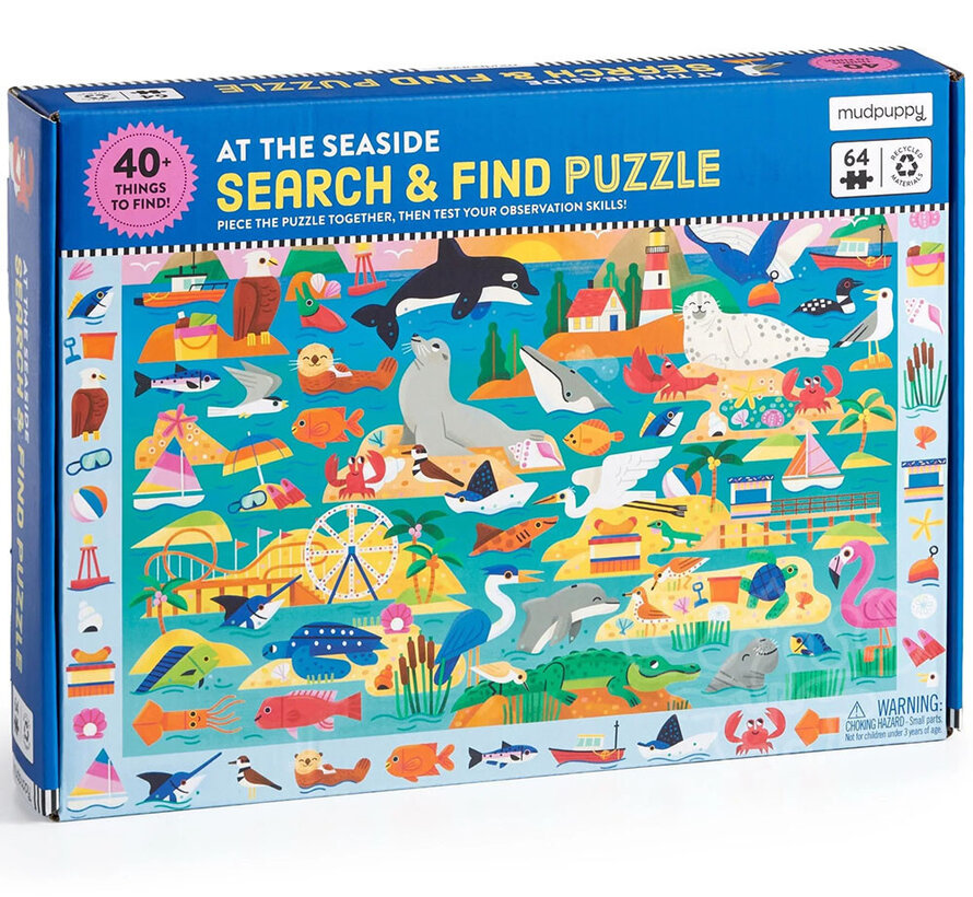 Mudpuppy At the Seaside Search & Find Puzzle 64pcs