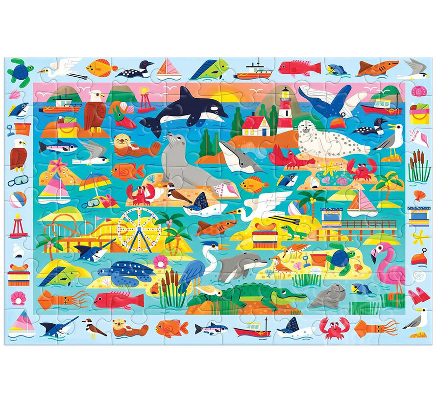 Mudpuppy At the Seaside Search & Find Puzzle 64pcs