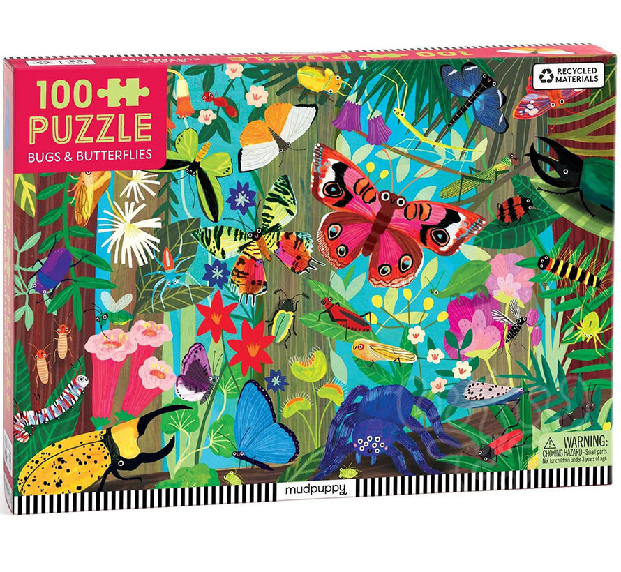 Mudpuppy Bugs & Butterflies Puzzle 100pcs
