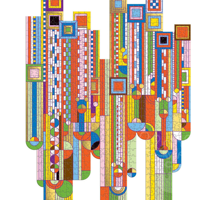 Galison Frank Lloyd Wright Saguaro Cactus & Forms​ Shaped Foil Puzzle 750pcs