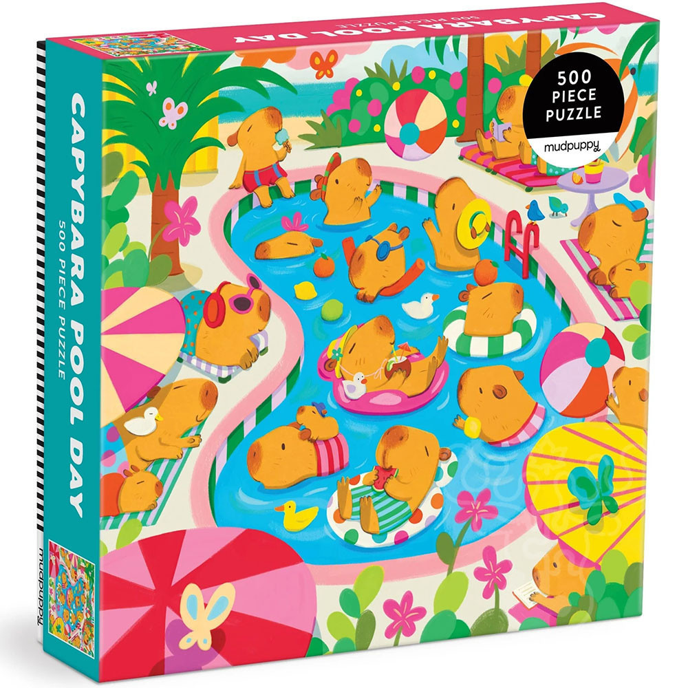 Mudpuppy Capybara Pool Day Puzzle 500pcs Puzzles Canada mudpuppy-capybara-pool-day-puzzle-500pcs-puzzles-canada