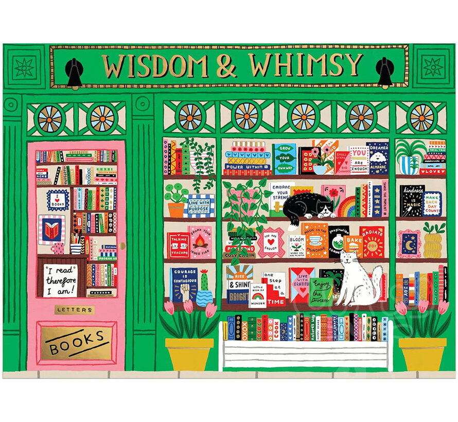 Galison Wisdom & Whimsy Bookshop Foil Puzzle 1000pcs