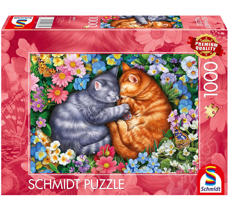 Schmidt Sleeping Velvet Paws Puzzle 1000pcs