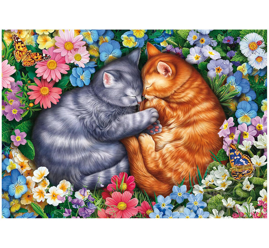 Schmidt Sleeping Velvet Paws Puzzle 1000pcs