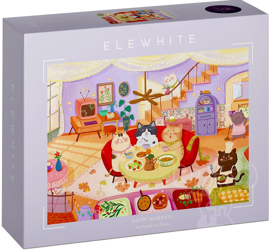Elewhite Meow Moments Puzzle 500pcs