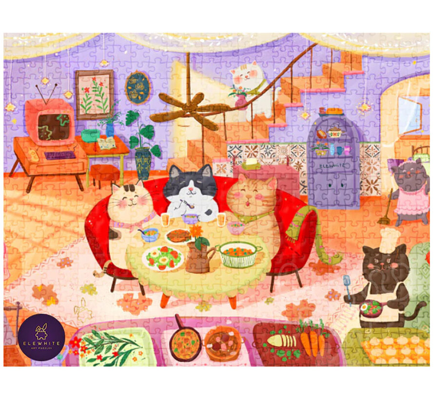 Elewhite Meow Moments Puzzle 500pcs