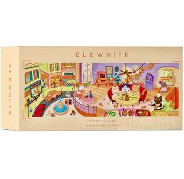 Elewhite Elewhite Purrfect Life Panorama Puzzle 1000pcs