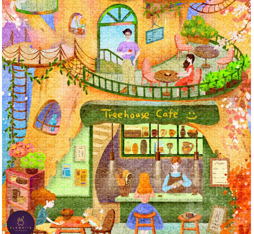 Elewhite Treehouse Café Puzzle 1000pcs