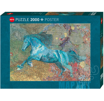 Heye Heye Map Art Map Horse Puzzle 2000pcs