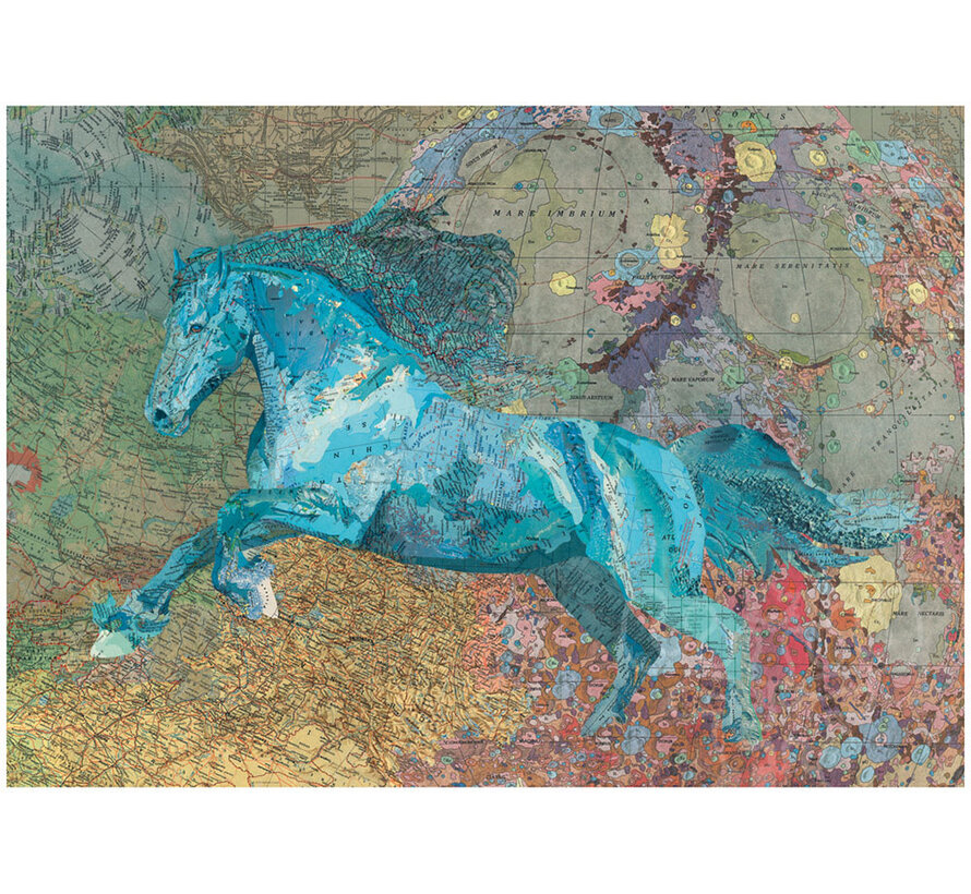 Heye Map Art Map Horse Puzzle 2000pcs