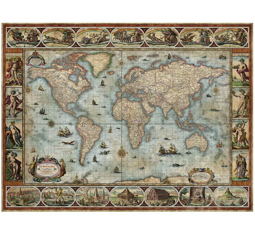 Heye Map Art Willem Blaeu World Puzzle 1500pcs