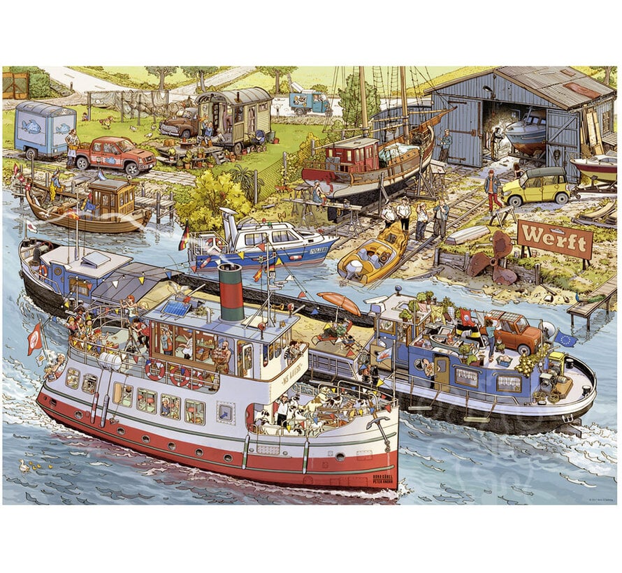 Heye Boatyard Puzzle 1000pcs Triangle Box