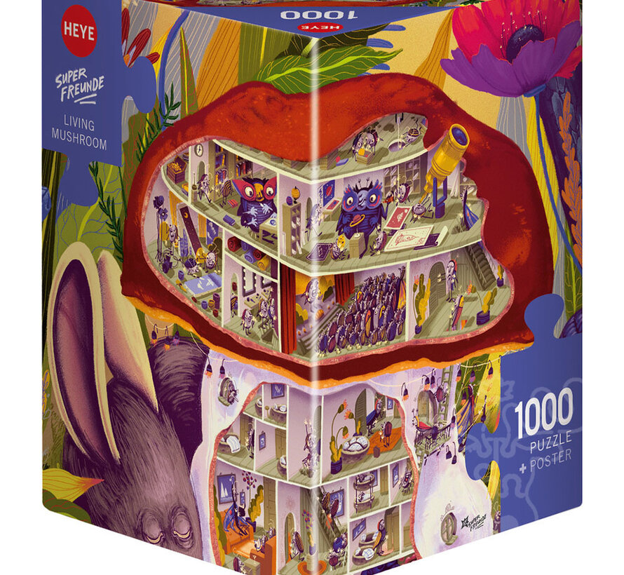 Heye Living Mushroom Puzzle 1000pcs Triangle Box