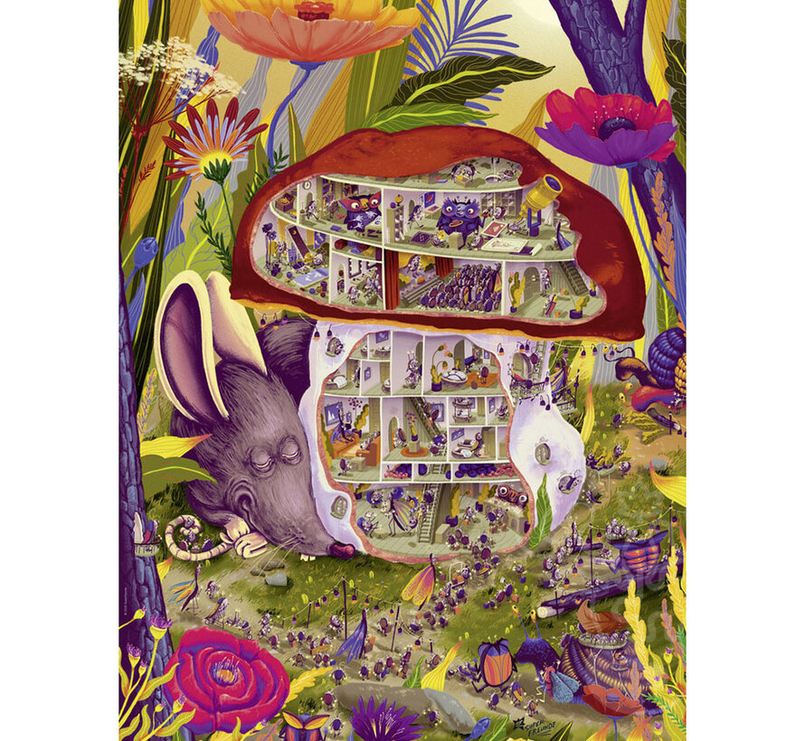 Heye Living Mushroom Puzzle 1000pcs Triangle Box