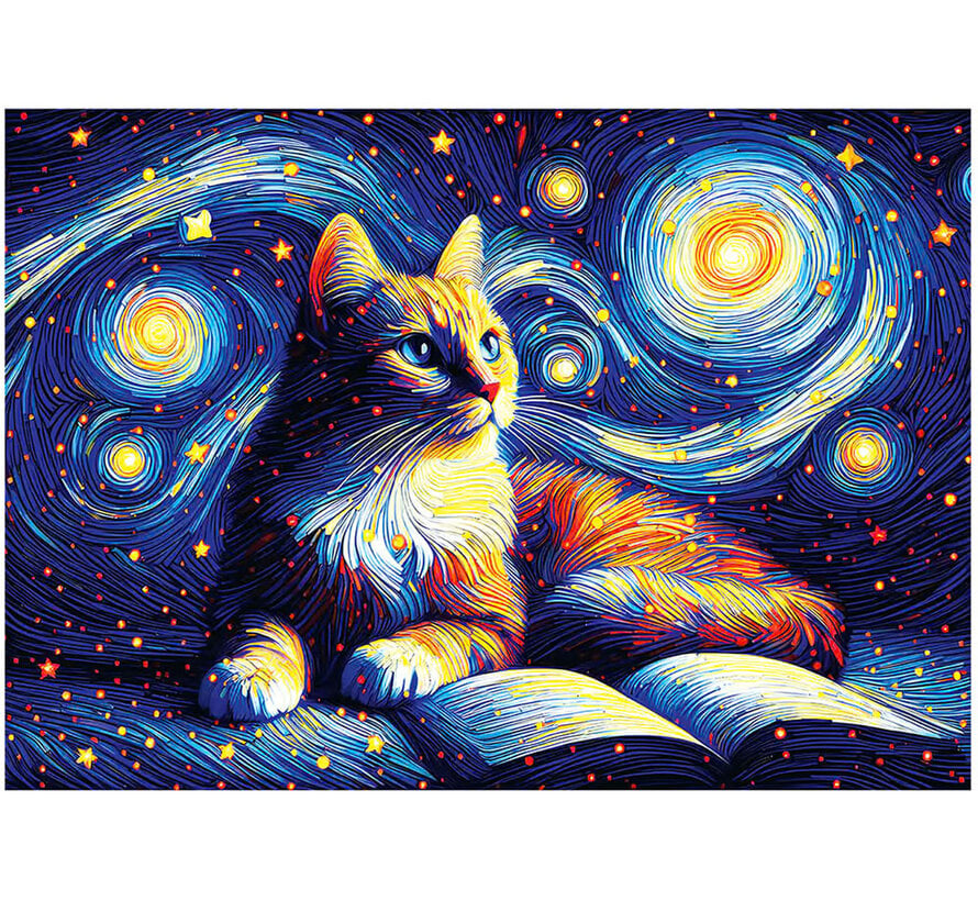 Pre-Order Yazz Puzzle Starry Cat Puzzle 1000pcs