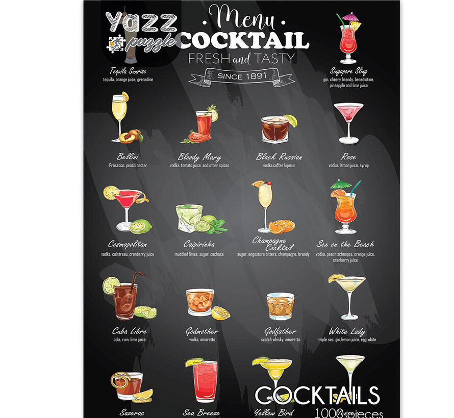 Yazz Puzzle Cocktails Puzzle 1000pcs