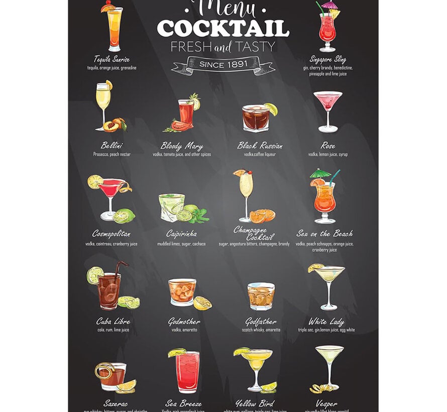 Pre-Order Yazz Puzzle Cocktails Puzzle 1000pcs