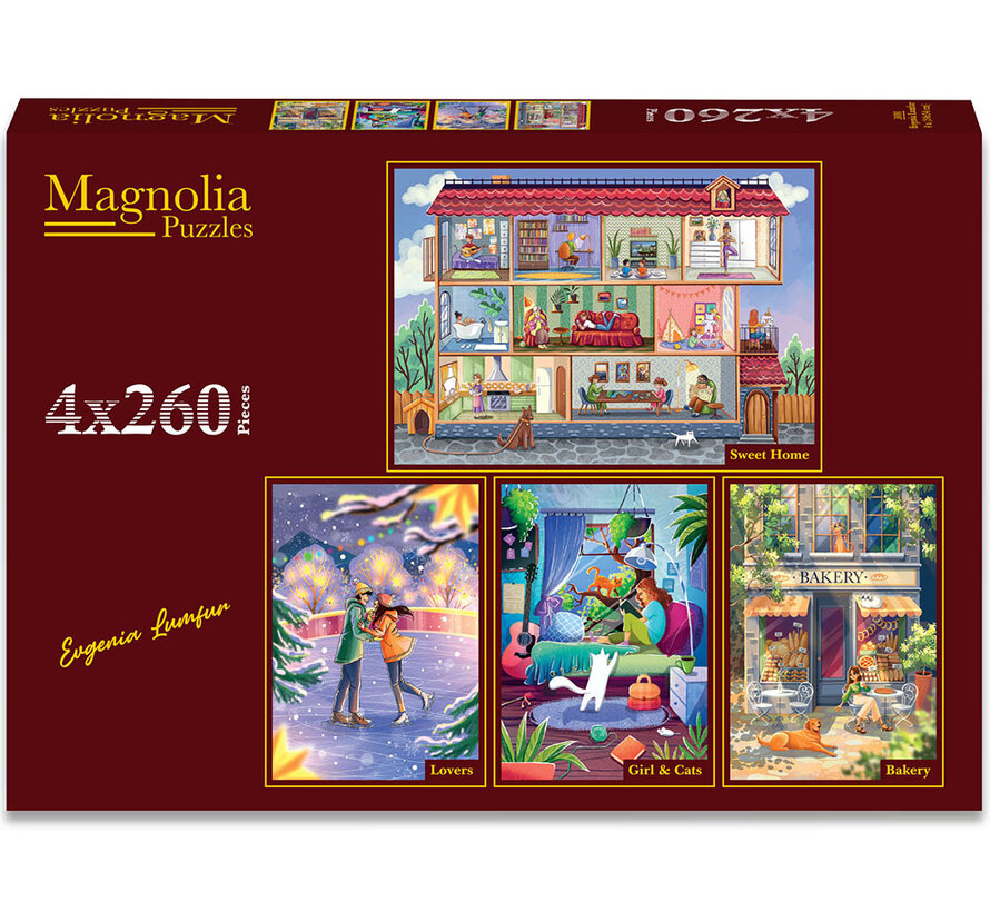 Magnolia Evgenia Lumfur Puzzle 4 x 260pcs