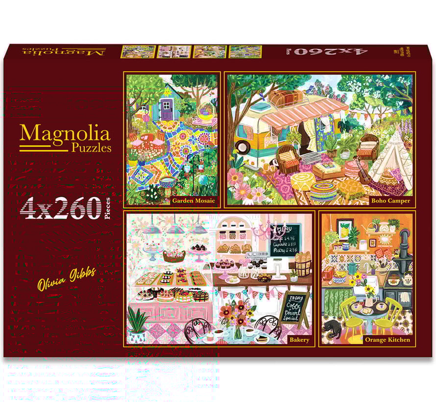 Pre-Order Magnolia Olivia Gibbs Puzzle 4 x 260pcs