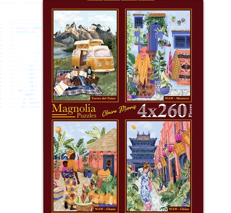 Magnolia Claire Morris Puzzle 4 x 260pcs