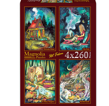 Magnolia Puzzles Magnolia Kat Fedora Puzzle 4 x 260pcs