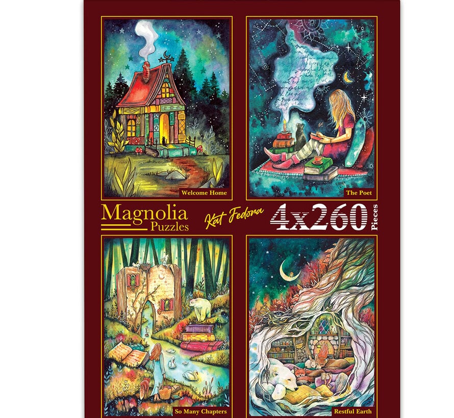 Pre-Order Magnolia Kat Fedora Puzzle 4 x 260pcs