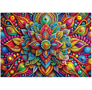 Yazz Puzzle Pre-Order Yazz Puzzle Colorful Mandala Puzzle 1000pcs