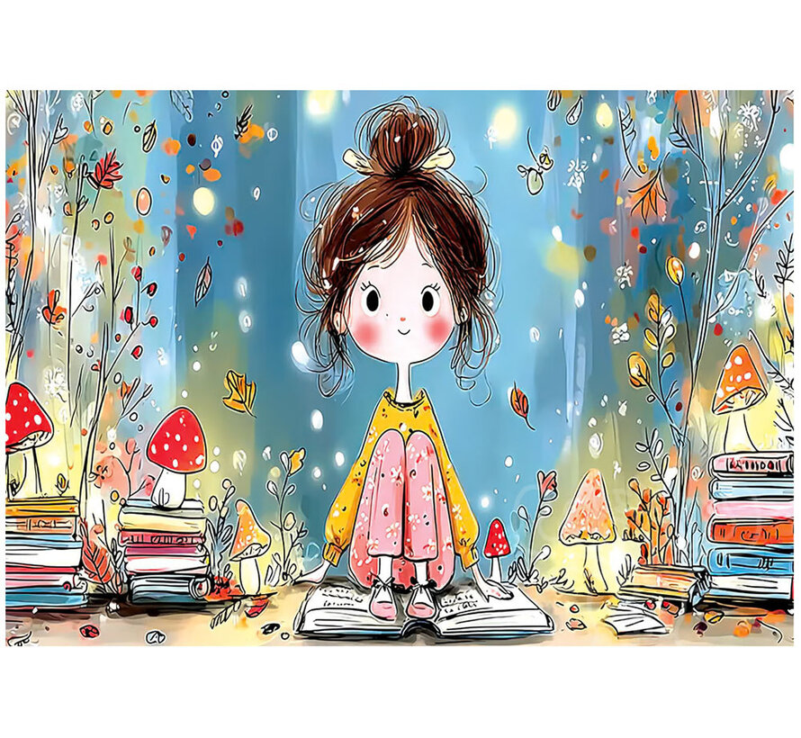 Yazz Puzzle Girl & Books Puzzle 1000pcs