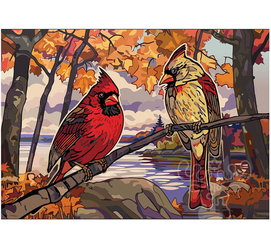 The Occurrence Birds of Canada, Northern Cardinal Puzzle 1008pcs