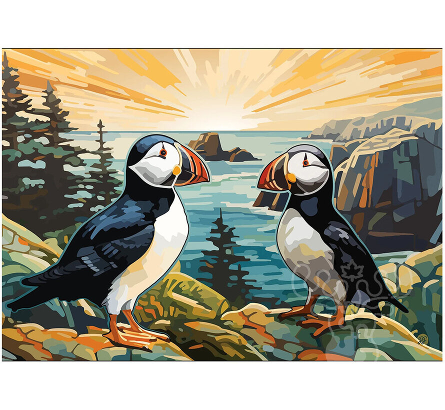 The Occurrence Birds of Canada, Newfoundland & Labrador Puffin Puzzle 504pcs