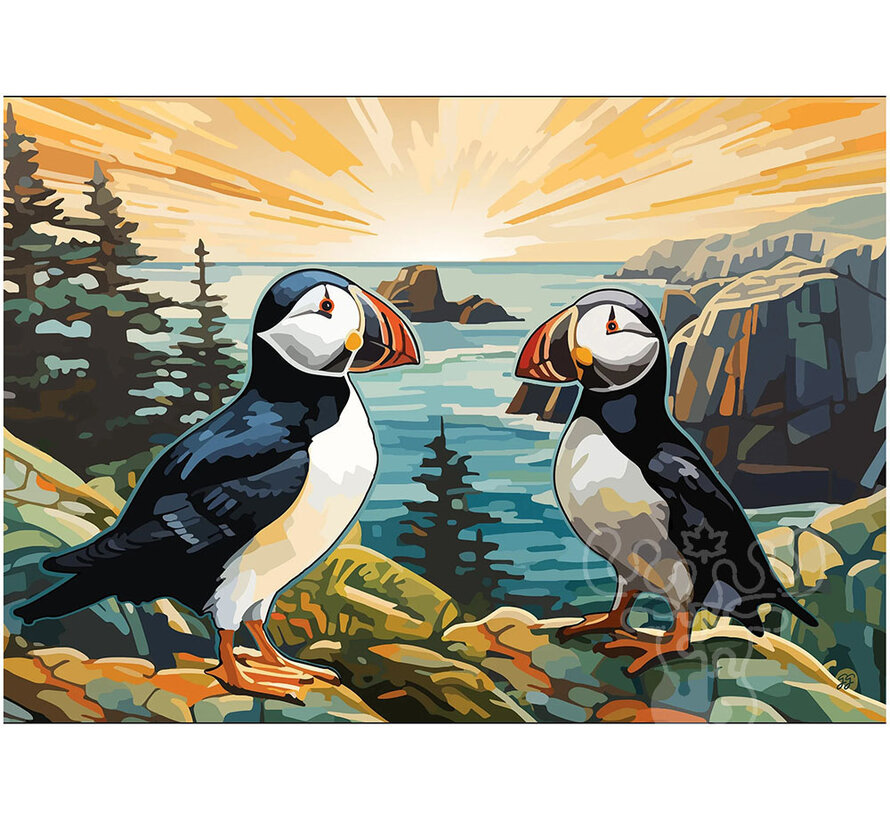 The Occurrence Birds of Canada, Newfoundland & Labrador Puffin Puzzle 1008pcs