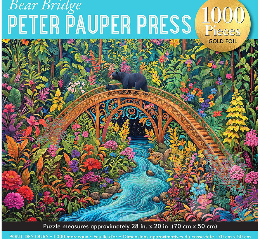 Peter Pauper Press Bear Bridge Foil Puzzle 1000pcs