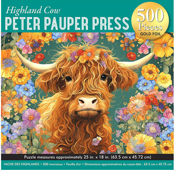 Peter Pauper Press Peter Pauper Press Highland Cow Foil Puzzle 500pcs