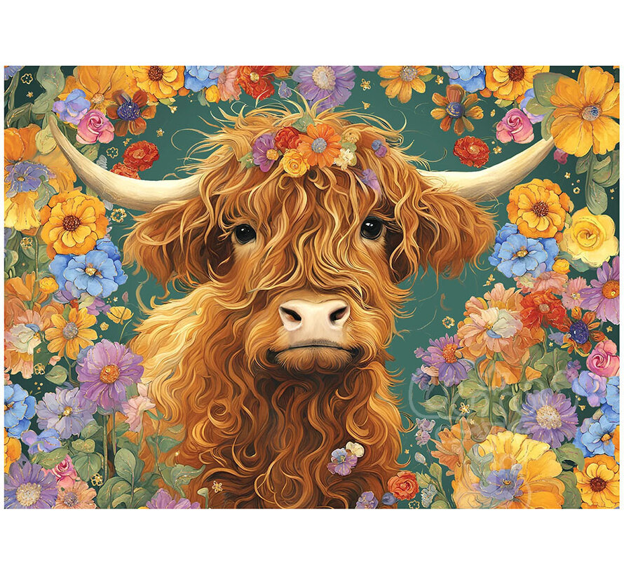 Peter Pauper Press Highland Cow Foil Puzzle 500pcs