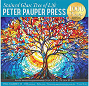 Peter Pauper Press Peter Pauper Press Stained Glass Tree of Life Foil Puzzle 1000pcs